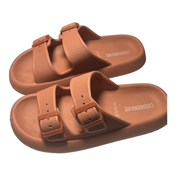 Cushionaire size 8/38 foam dual strap sandals GUC - Picture 3 of 6